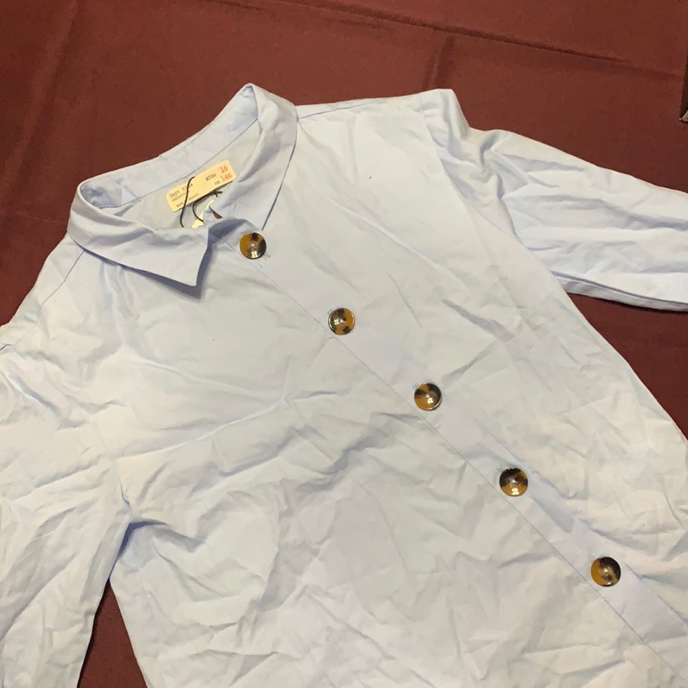 Girls Zara Slant button up shirt